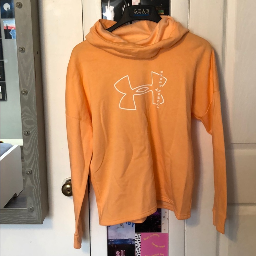 Underarmour neon orange hoodie
